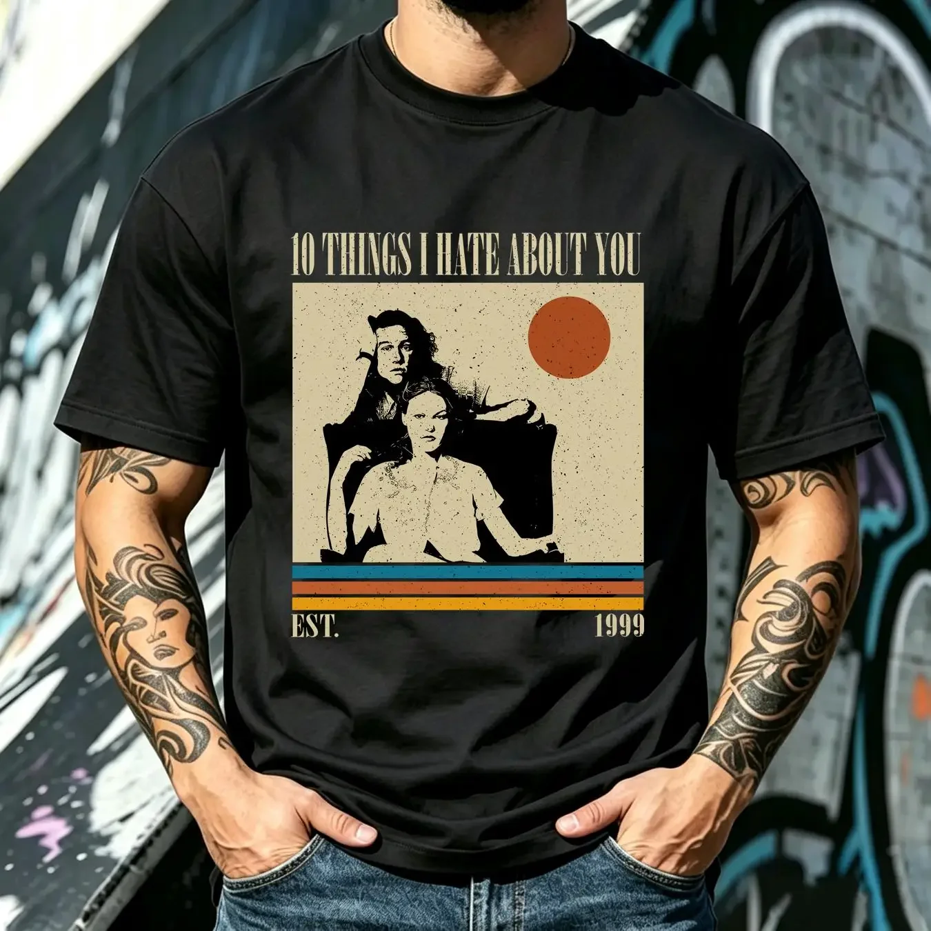 washed T Shirt 10 Things I Hate About You Movie Vintage Midcentury MinimalisT long or short sleeves vintage Washed Versatile