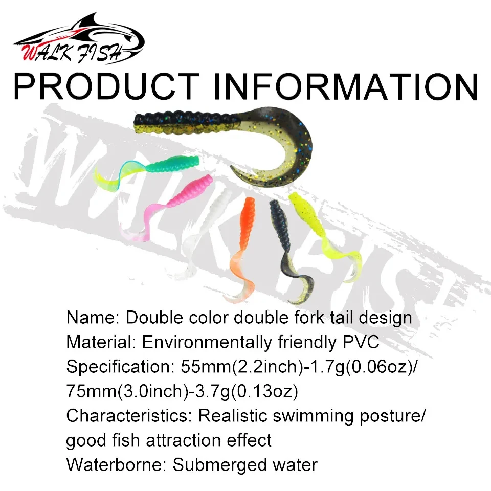 المشي الأسماك 10 قطعة جديد اليابان 55 مللي متر 75 مللي متر الصيد السحر دودة الطعوم الناعمة عمل جيد السباحة عالية الجودة الاصطناعي شكل باس لينة إغراء