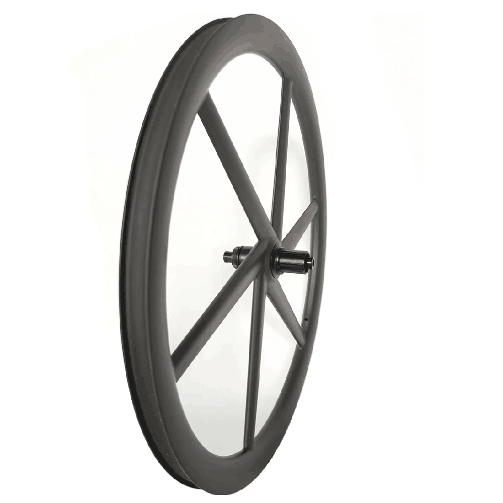 6 Spoke Road Carbon Wheelset 700c Disc Brake Tubeless Rims 40mm Depth 31mm Width Racing Bicycle Wheel Powerway Center Lock Hub