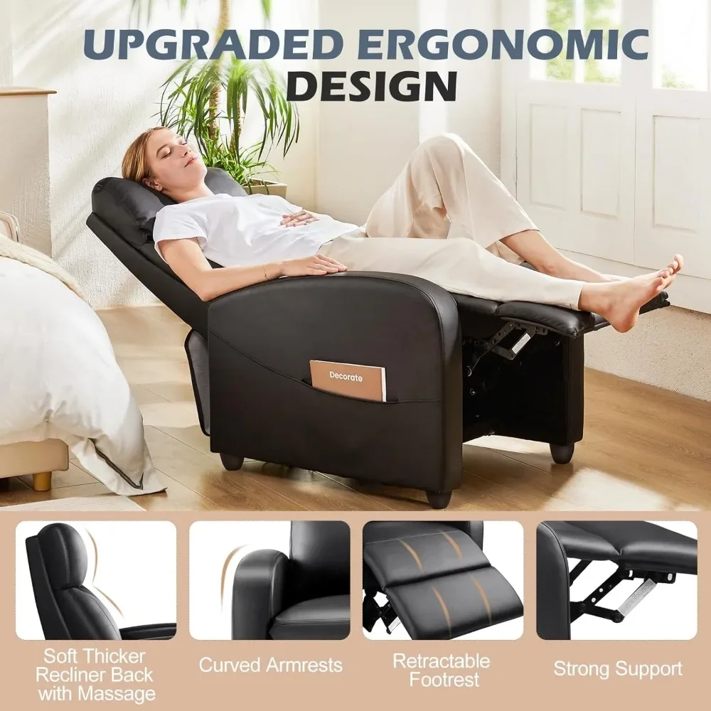 Small Recliners for Living Room Holiday Chair Bed Recliner Chair Massage Reclining for Adults Daybed Lounge Chairs Futon Sofa image 6