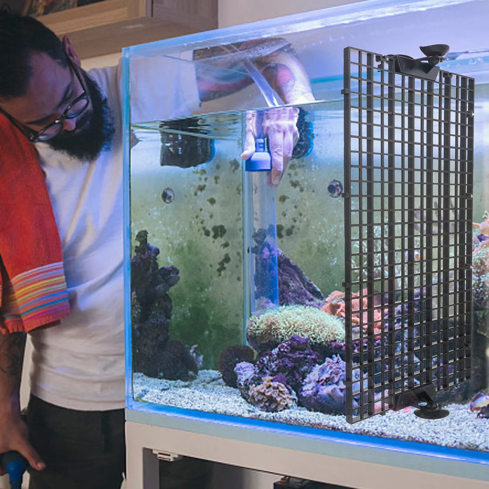 1Set Premium PVC Fish Tank Div - Tank Divider Mesh ulasan dan harga