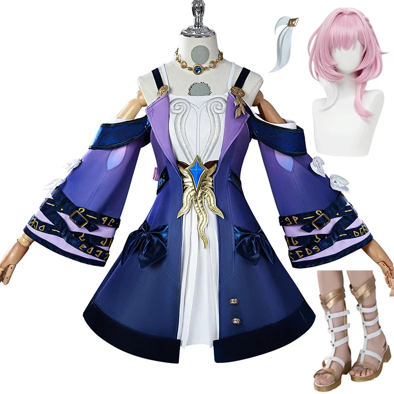 Cyrene Cosplay HSR Honkai Star Rail Cosplay Costume Wig Shoes Women Halloween Carnival Party Comic-con Role Playing Outfit