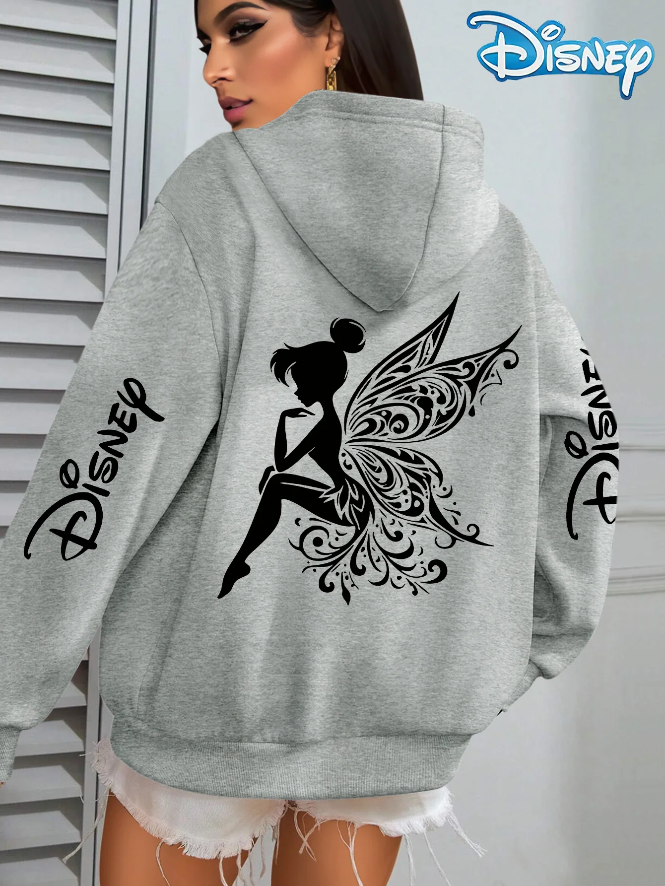 

Disney Women Tinker Bell Hoodie-Unisex Autumn and Winter Fleece Hooded Everyday Outdoors Hoodie for Any Occasion