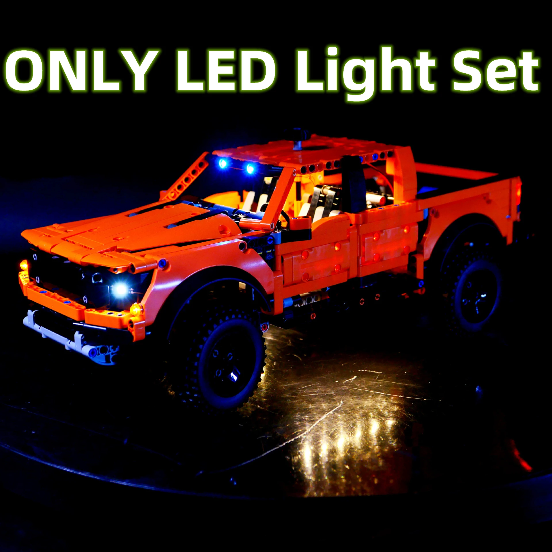 FordF 150 랩터용 원격 제어 앱 모터 LED 조명 세트, LEGO 42126 빌딩 블록 브릭 액세서리, 재고 있음