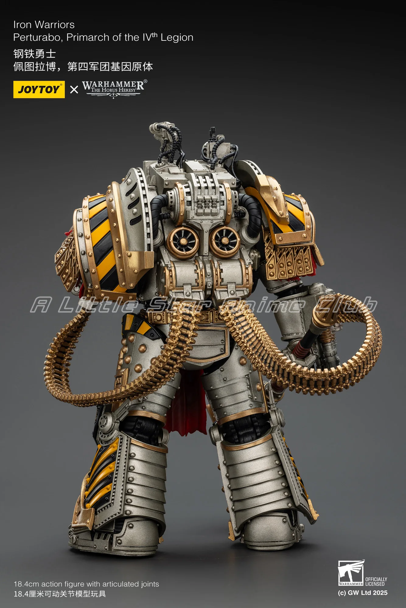 【البيع المسبق】JOYTOY Warhammer The Horus Heresy Iron Warriors Perturabo Primarch of The LVth Legion 1/18 ألعاب مجسمة #3