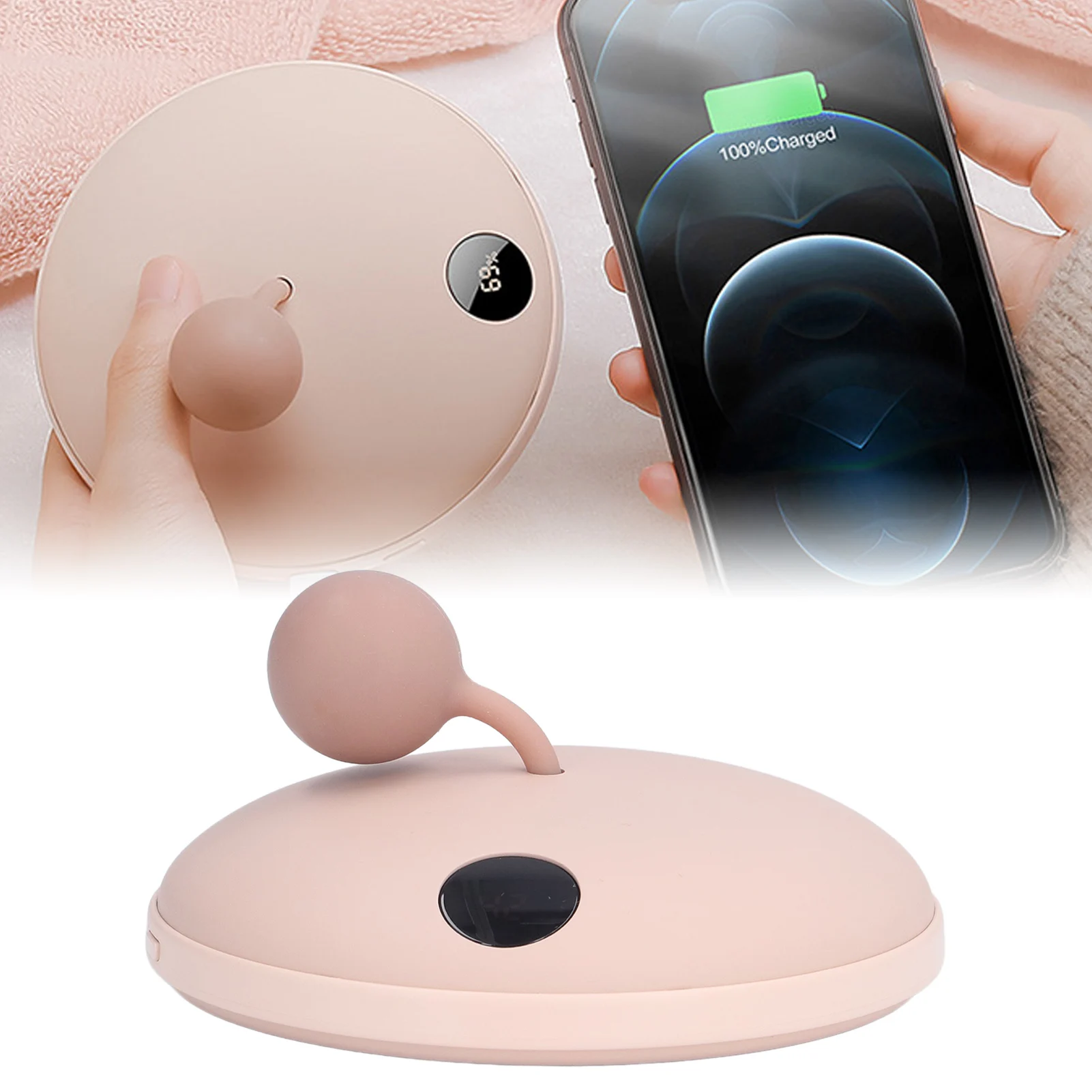 

Грелки для рук перезаряжаемые 10000 мАч 2 в 1 55 ℃ Зарядка через USB, быстрый нагрев, безопасная стабильная 2-режимная грелка для рук