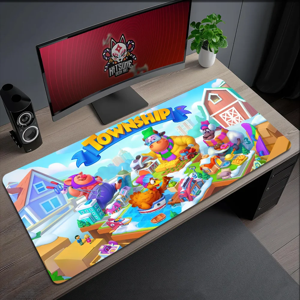 Game T-Township Cute Mouse Pad Non-slip Thickened Large Writing Lockedge Office Student Gaming Cushion MousePad