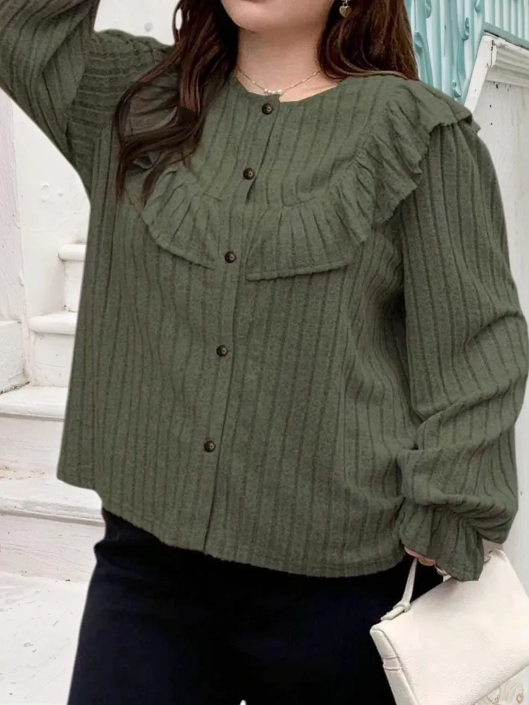 

Женская свободная тонкая футболка больших размеров L-4XL с круглым вырезом и длинным рукавом, большой размер 3XL, спортивный уличный топ, женская одежда больших размеров