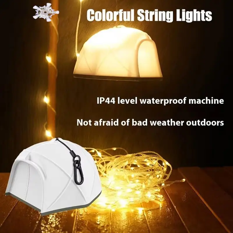 

Colorful Tent-Shaped LED Lantern Ambient Light For Camping Outdoor String Lights