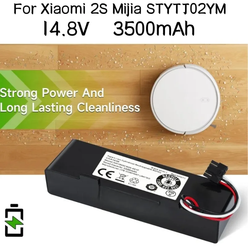 

14.8V 3500mAh Rechargeable Battery NEW STYTJ02YM for Xiaomi Mijia 2S Sweeping Mopping Robot, Haier JX37 Vacuum.