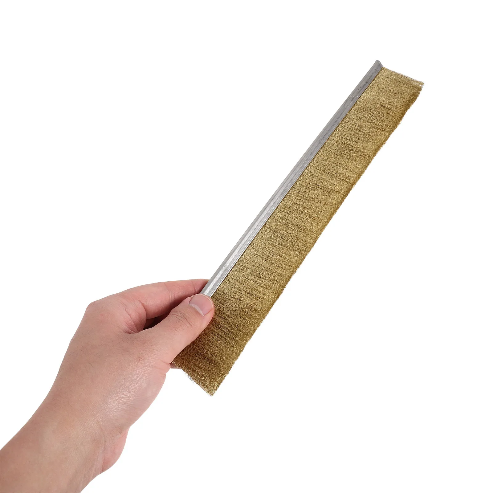 Mailbox Brush Seal Strip Copper Bristle Guard Metal 11.8x1.8in Letter Box Lid Dustproof Seal Strip Mailbox Cover Maintenance