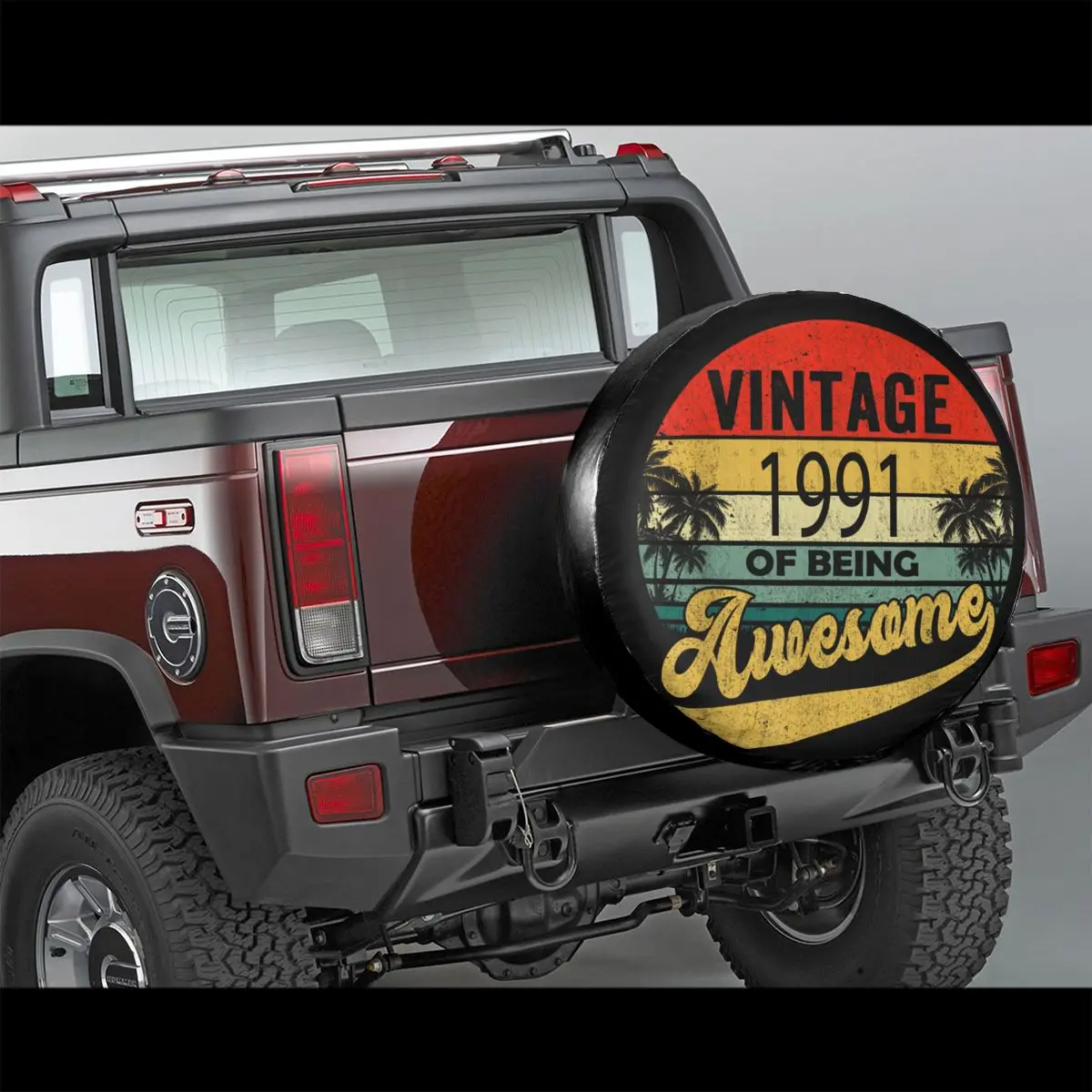 Custom Vintage Retro 1991 Of Being Awesome Spare Tire Cover for Car Wheel Protectors 14