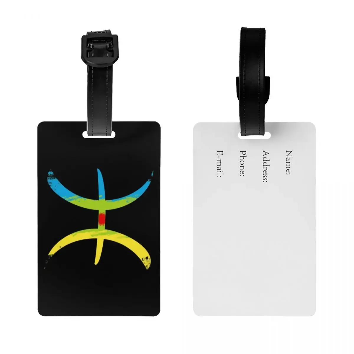 Berber Amazigh Flag YAZ Luggage Tag Custom Baggage Tags Privacy Cover Name ID Card