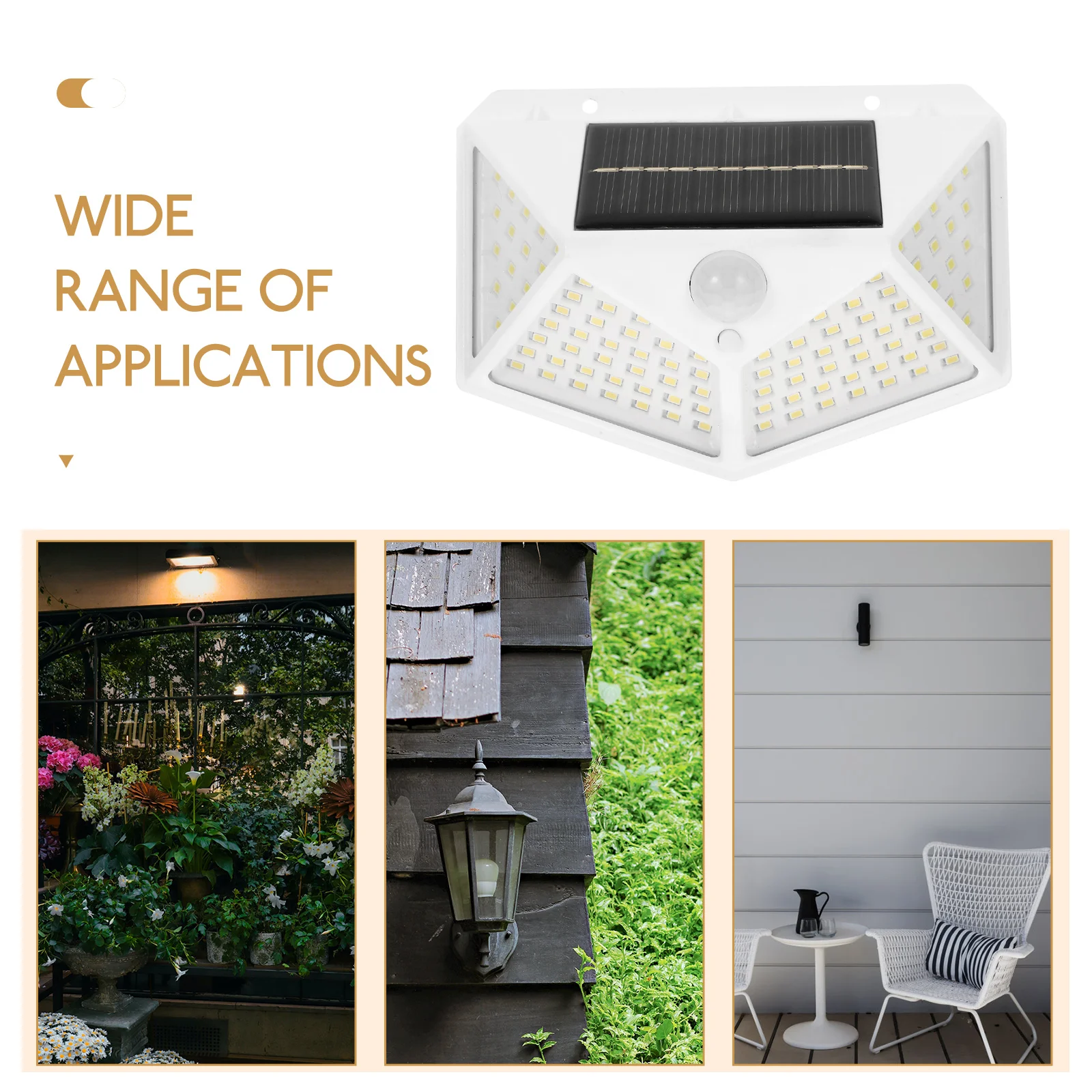 

102 LED Solar Wall Lights Outdoor Waterproof Motion Sensor Garden House Lamp R om Color Solar Pathway Lighting