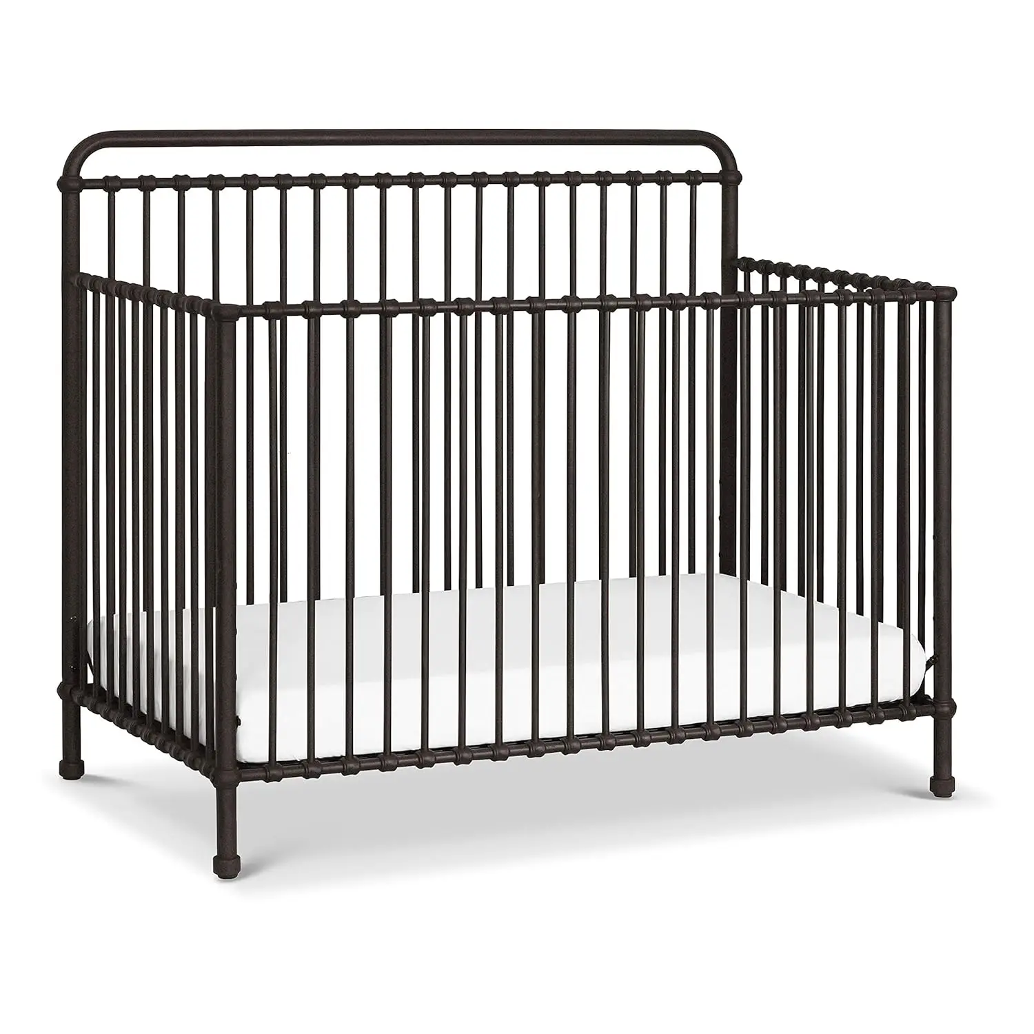 

4-in-1 Convertible Metal Crib in Vintage Iron, Greenguard Gold Certified