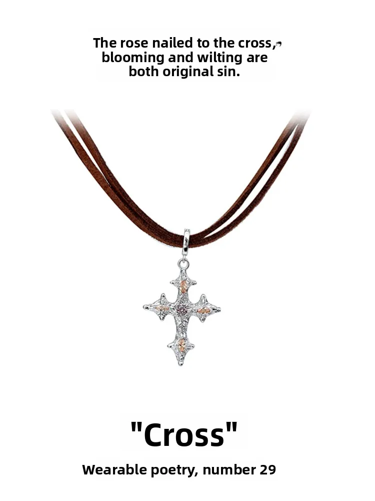 collana-versatile-in-argento-sterling-s925-con-ciondolo-a-croce-dalla-texture-liquida-regalo-alla-moda-e-raffinato-per-lei