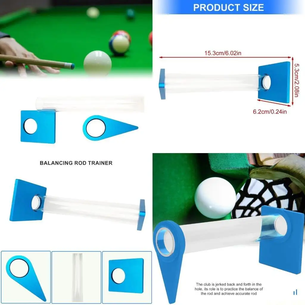 أداة تدريب قضيب البلياردو M5TC أداة تدريب ثابتة تهدف إلى مساعدة ضربات البلياردو أداة تدريب المدرب سهلة الاستخدام