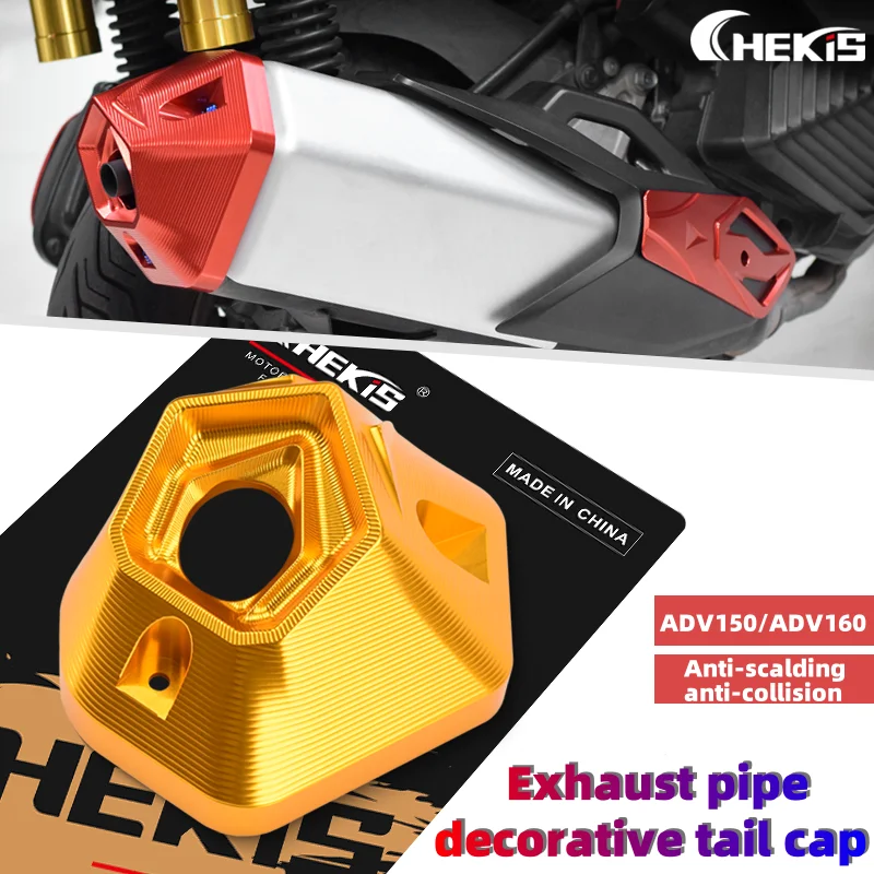 

CHEKIS is suitable for HONDA ADV150 ADV160 motorcycle modification accessories exhaust pipe aluminum alloy tail cover exhaust pipe tail metal protective cover anti-collision cover