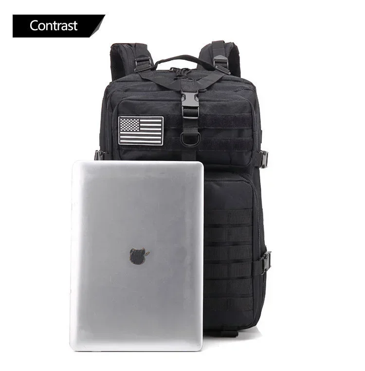 45L Taktische Rucksäcke für Männer, Reisetaschen, Outdoor 3P Schulrucksack, EDC Molle Rucksack für Trekking, Jagdtasche, Campingausrüstung – Detail 12