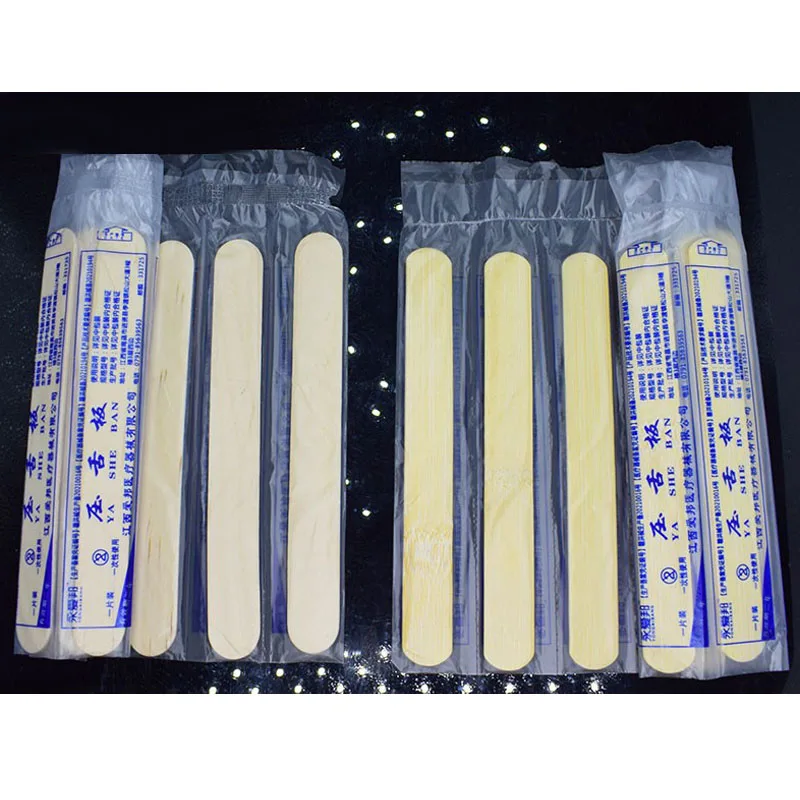 Disposable Wooden Tongue Blocking Board for Oral Examination in A Tongue Depressor Clinic Packaged Separately