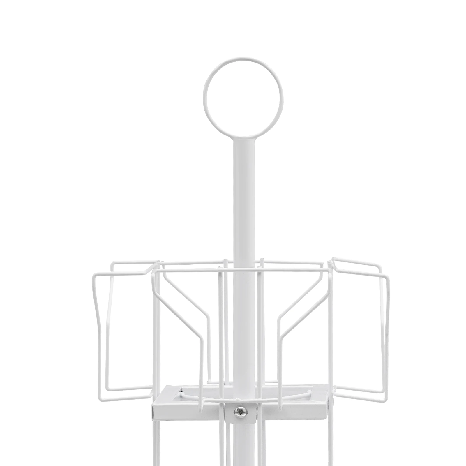 حامل عرض بطاقات المعايدة مكون من 12 جيبًا و3 طبقات (أبيض) 360 درجة °   فولاذ قابل للدوران والملفوف على البارد، يناسب بطاقات 5.9 × 8.66 بوصة للمحلات التجارية/المكاتب