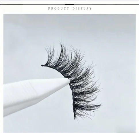 Elongated Outer Corner Cat Eye Mink Lashes Natural Thick Wispy Soft Handmade False Eyelashes