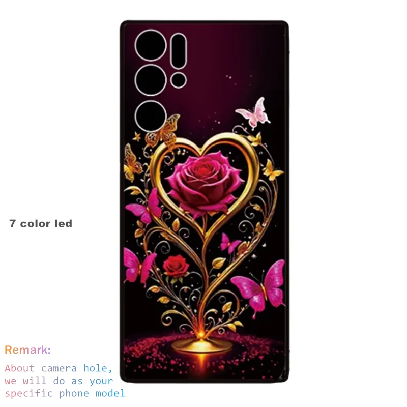 ل Nubia Red Magic 10 9 8 Pro Flash مضيئة كونكه مقاومة للصدمات Fundas لـ ZTE Redmagic 10S 9s 8s Pro Plus LED حافظة على شكل فراشة