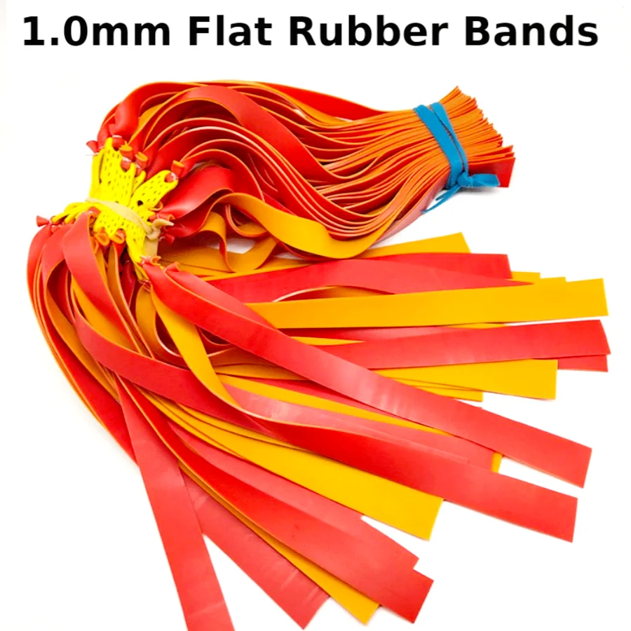 1mm Slingshot Rubber Bands, 10Pcs Boxed Latex Replacement Bands, Outdoor Target Shooting Catapult Accessories