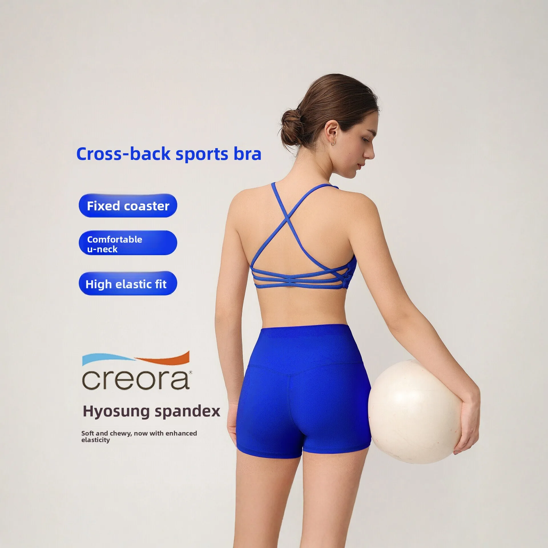 Women High Impact Sports Bra Set, Shockproof Anti-Sagging Yoga Workout Top with Breathable Sweat-Wicking & Racerback Design