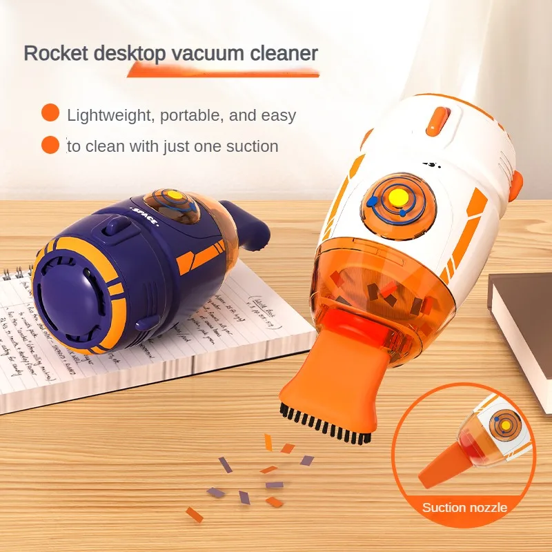 Desktop Vacuum Cleaner Night Light Handheld Desktop Cleaner Rubber Shavings Mini Keyboard Dust Electric Usb Charging