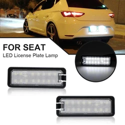 Lumière de plaque d'immatriculation LED pour Seat Valentine, lampe de plaque de planificateur, Seat Valentine 2, MK2, 3, MK3, Ibiza MK4, MK5, Altea, VW Golf, MK4, MK5, 6, MK6, Passat Gods