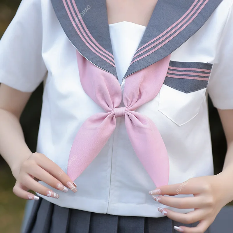 Japanese Embroidery New Gray Three-book JK Uniform Sailor Uniform College Style  Long-sleeved College Style Pleated Skirt SuitBC