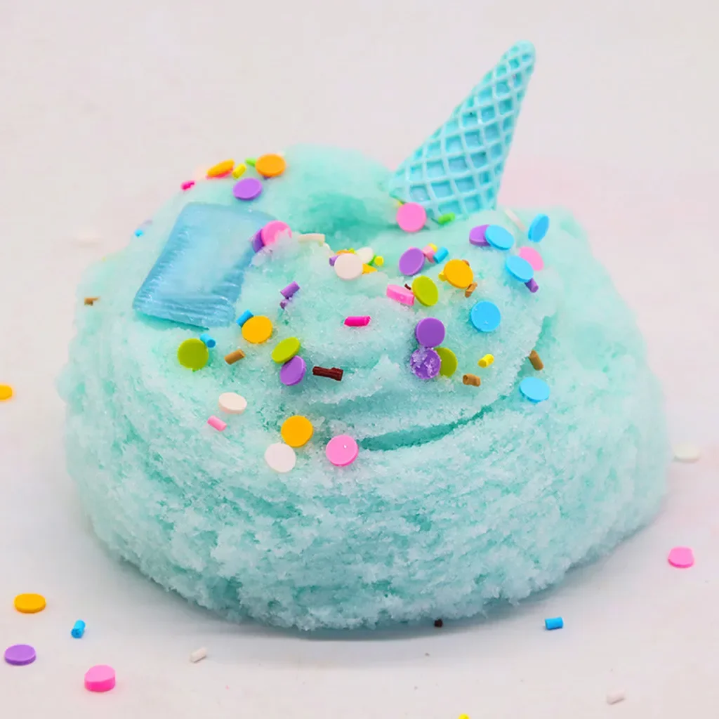 Ice Creamcone Swirl Scented-Clay Creative Pretty Cotton Candy Cloud Funny Slime Toys Preferred Gift For Children