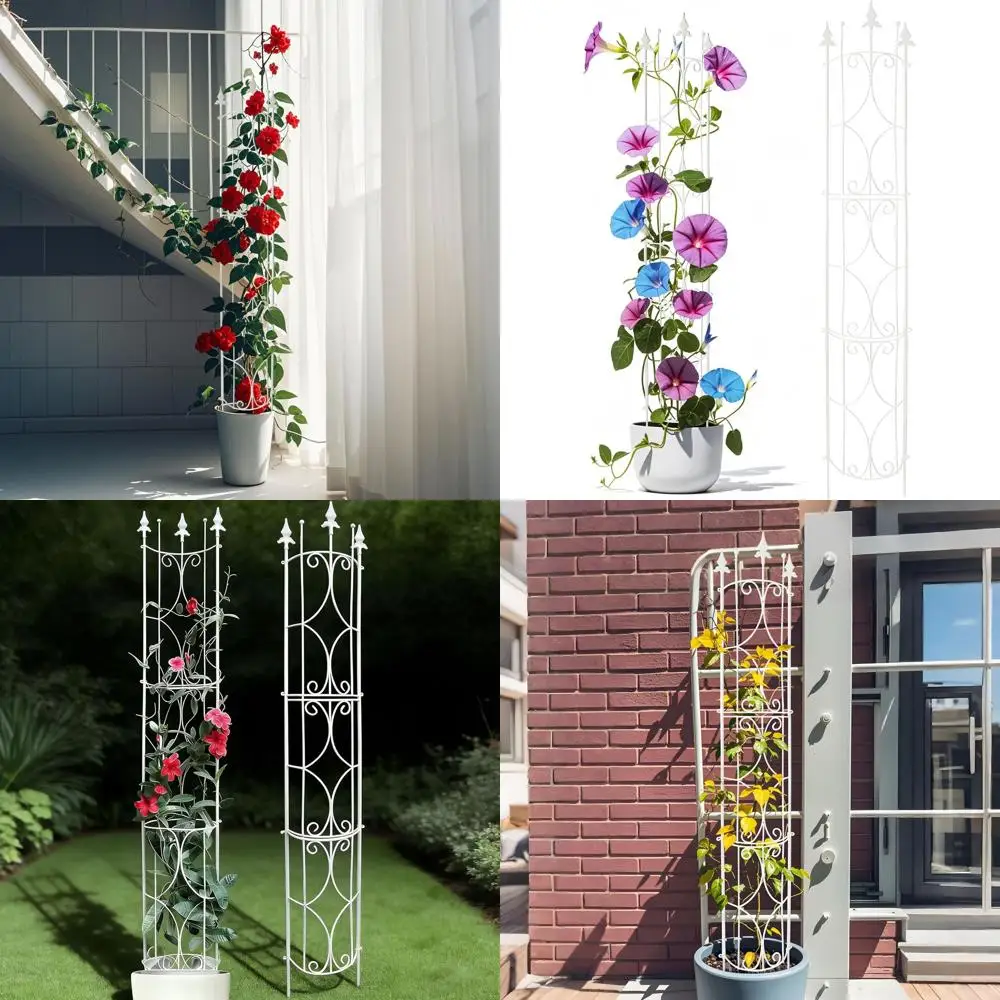 

2-Piece Metal Garden Trellis, 72 High x 12 Wide, Suitable for Indoor and Outdoor Potted Plants and Climbing Flowers