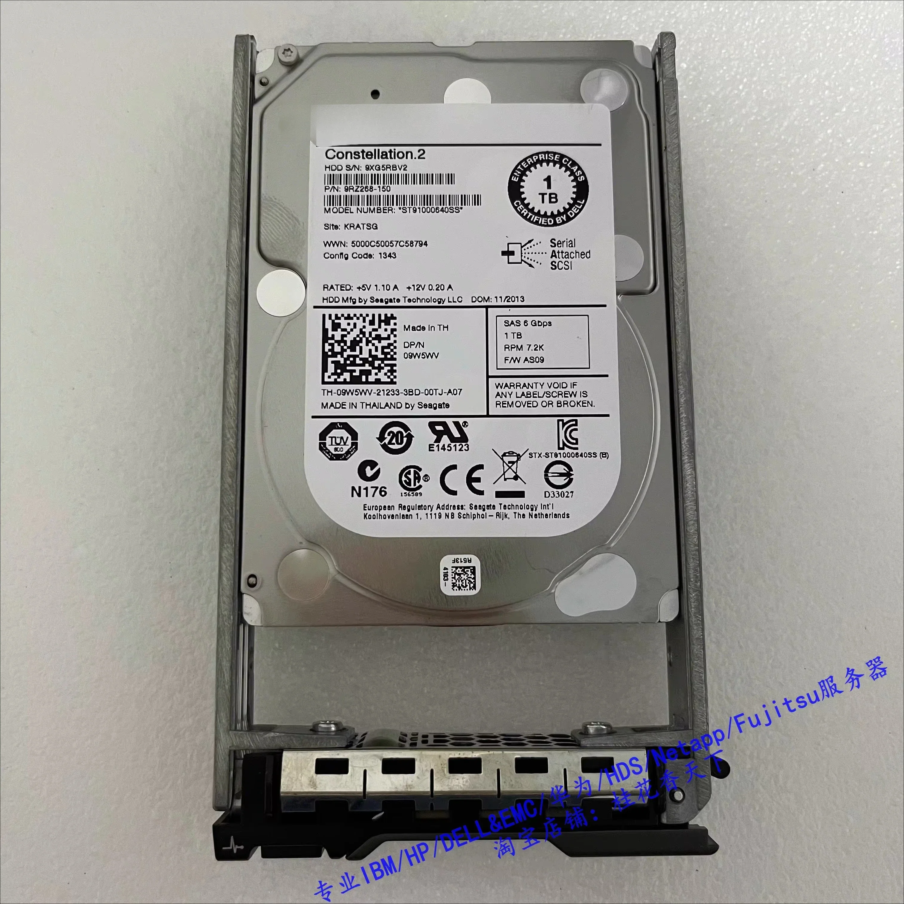 

Used For Dell 09W5WV 1T SAS 7.2K 6G 2.5 9W5WV ST91000640SS Server Hard Disk