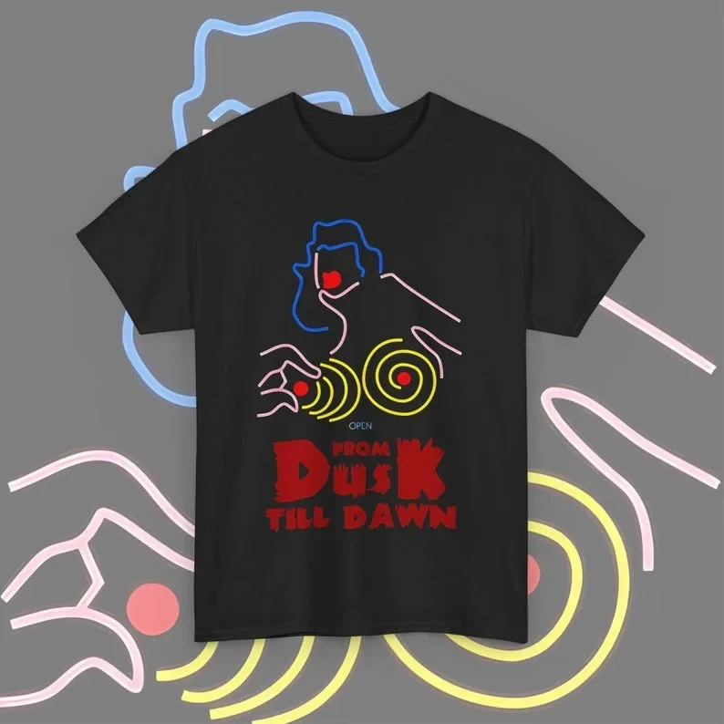 

Dusk Till Dawn T-shirt, Unisex Cotton Shirt, Vampire shirt, Gift for Movie Lovers, Halloween Tee