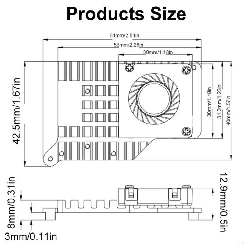H37B PCIE إلى M.2 لوحة المبردات النشطة لـ 5 لتعزيز العروض