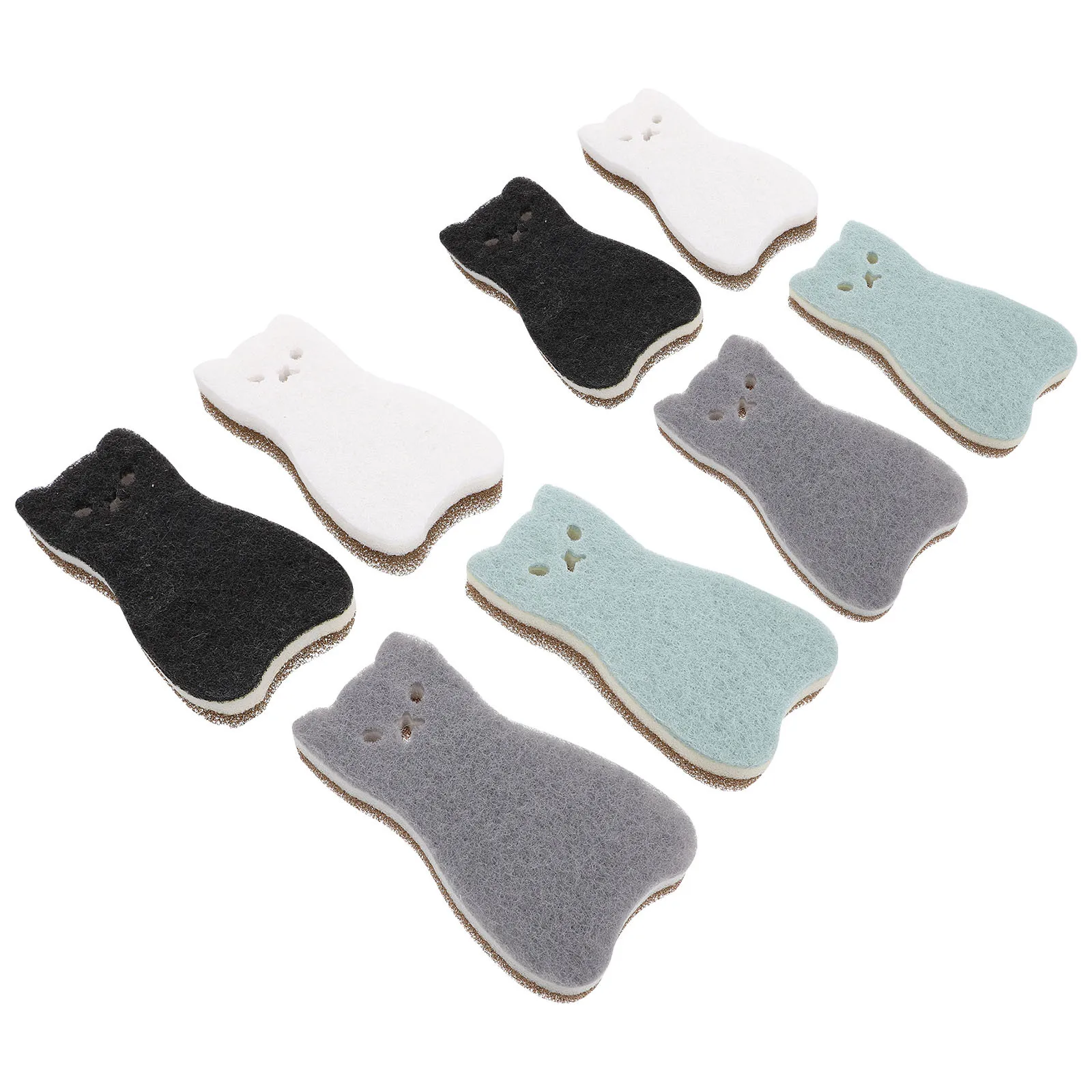 

8pcs Dish Heavy Duty Kitchen Cleaning For Pans Bowls Plates Washing Scrubbing Kitchen Accessory Sponge Home Sponge
