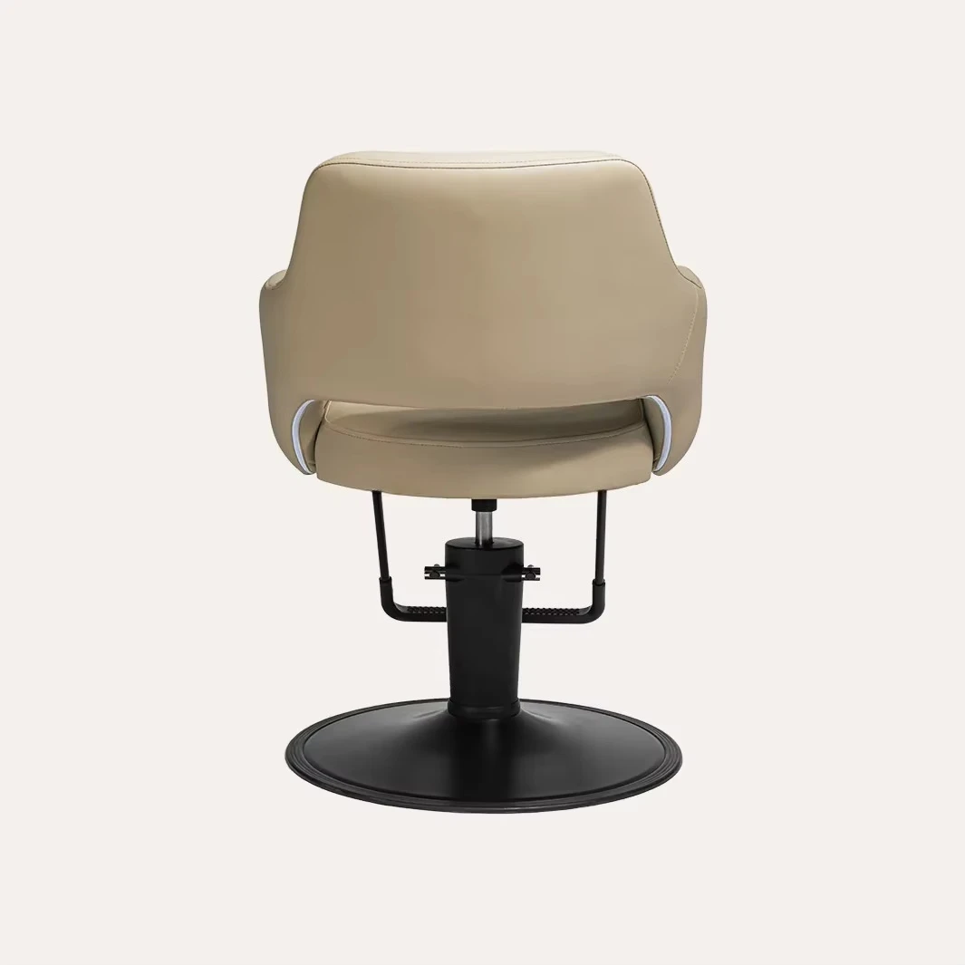 Modern luxury curved salon styling chair professional hydraulic barber chair 360 degree rotating hair salon furniture