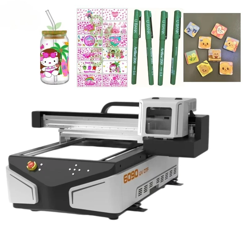 New All in One A1 60Cm UV Ink DTF Printer with Laminator Plastic Automatic XP600 Print Head