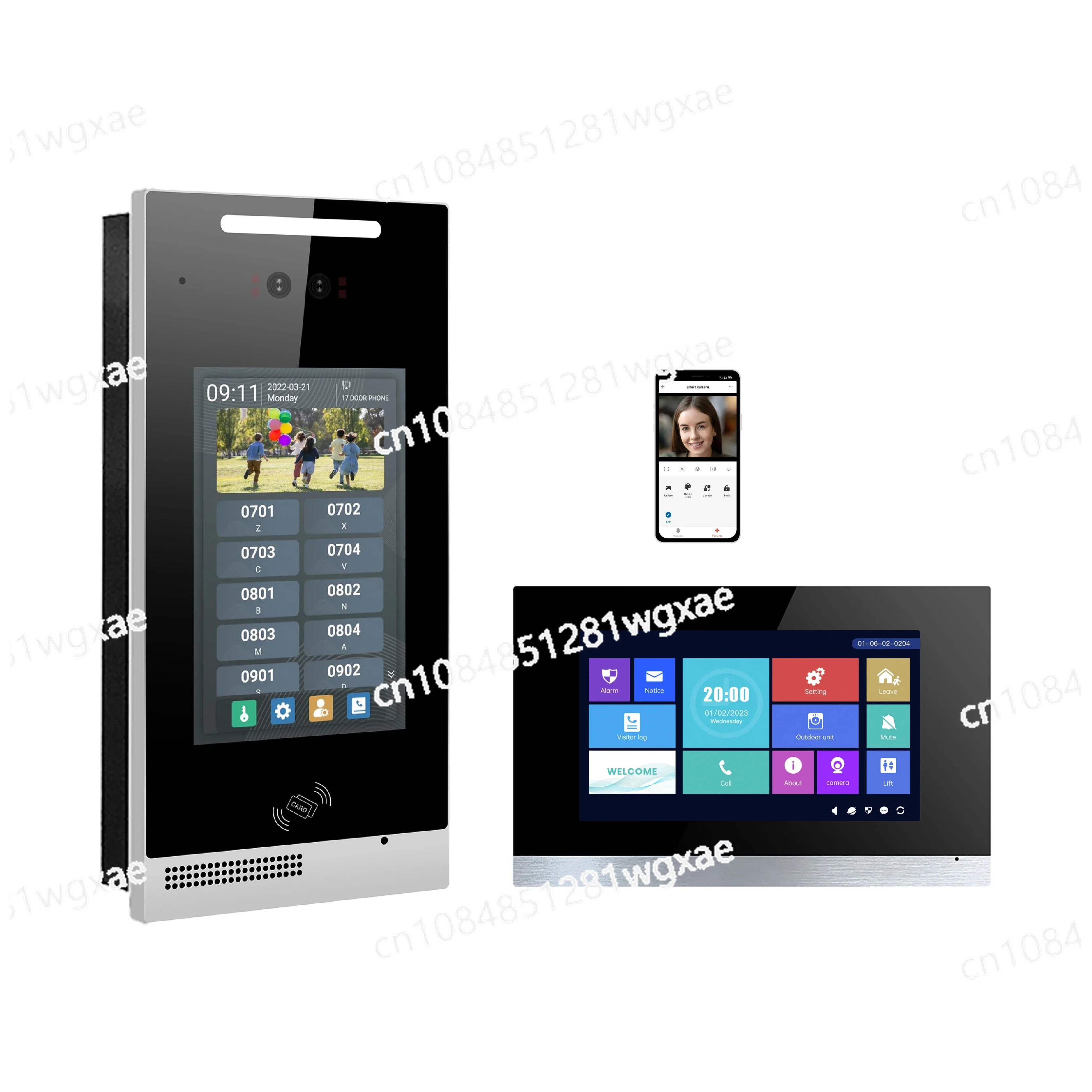 

8-inch Touchscreen Tuya IP Intercom Video Door Telephone Apartment Wired Video Intercom System