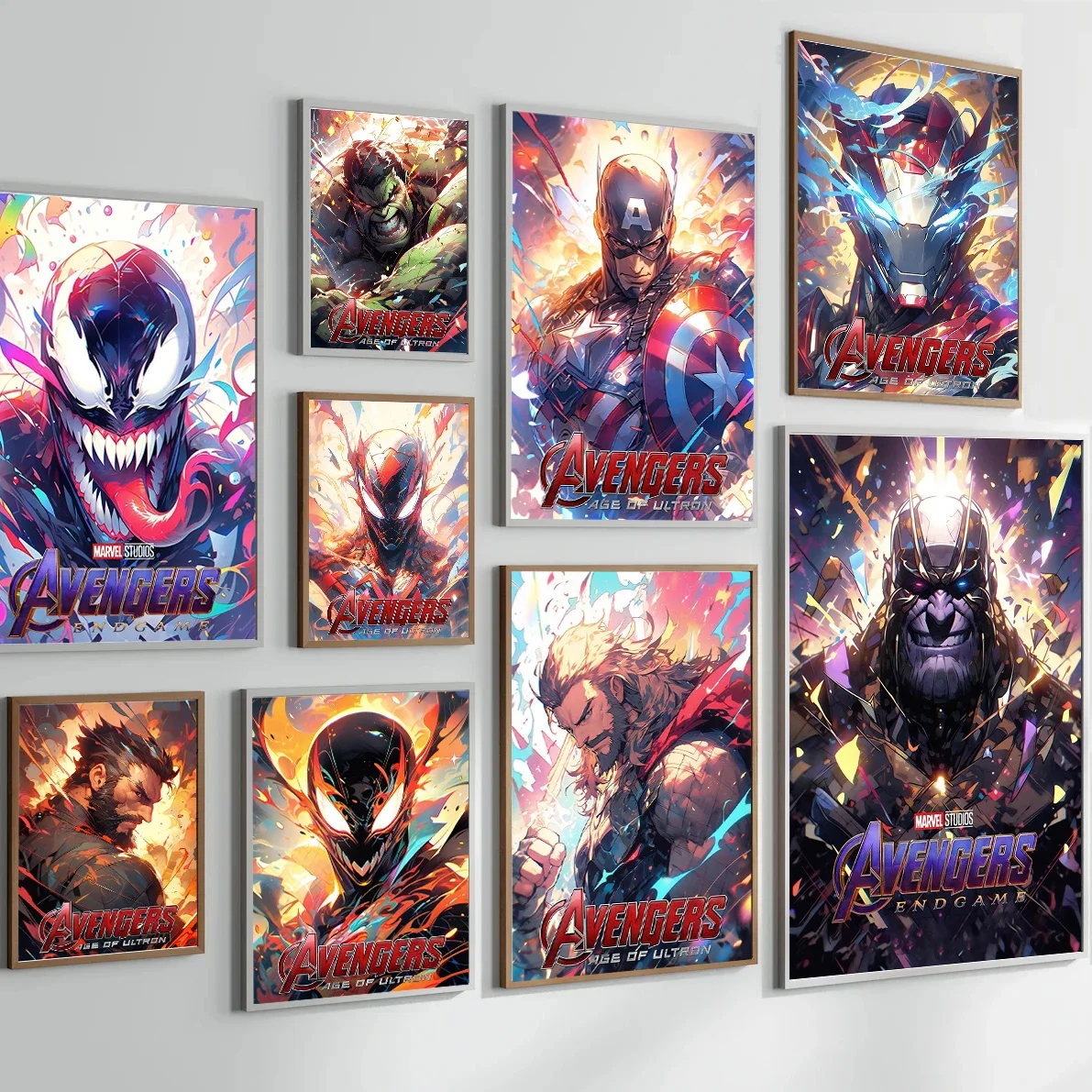 

Marvel Hulk Poster Decor Venom Wall Artwork Spiderman Kid Gift Iron Man Home Decoration Art Wallpaper Thor Canvas Painting