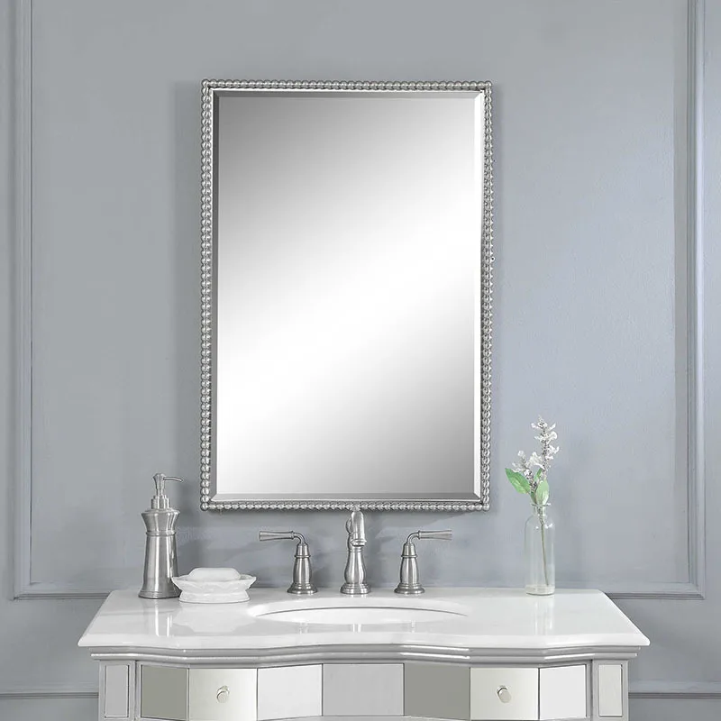 Bathroom retro mirror bathroom mirror full-length mirror rectangular modern simple full body wall hanging