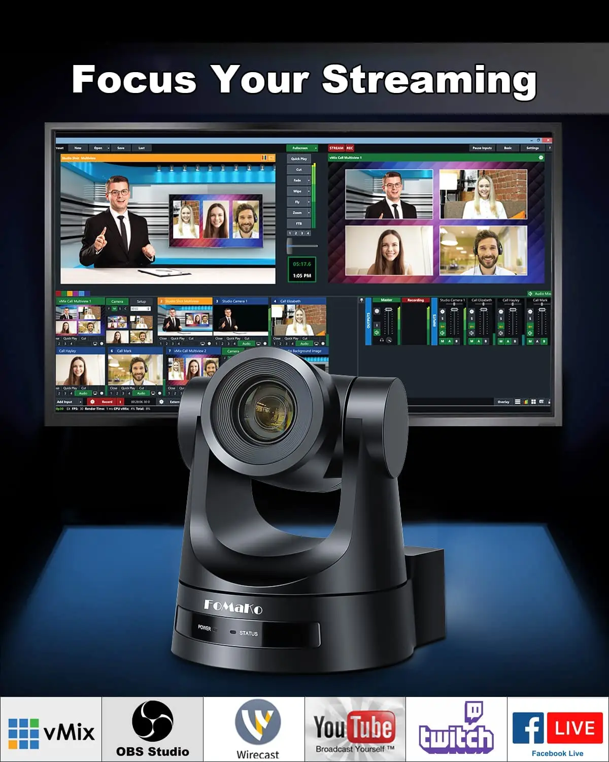 MARCH EXPO BH201 OEM ODM Usb SDI VMix Zoom OBS Youtube Live Streaming Church & Worship Full HD 20X Optical Zoom PTZ Camera