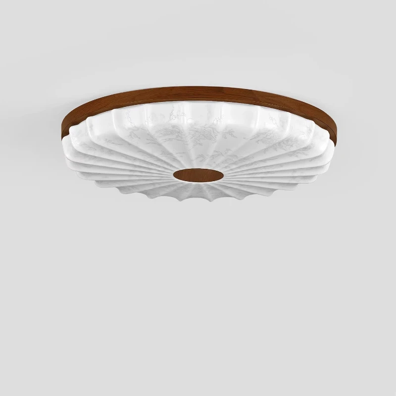 

Wabi Sandy Wind Medieval Bedroom Ceiling Light French Walnut Retro Pattern Homestay Room