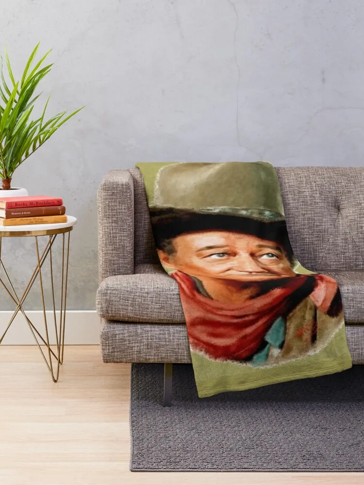 John Wayne icon Throw Blanket comforter blanket softest blanket brand blankets