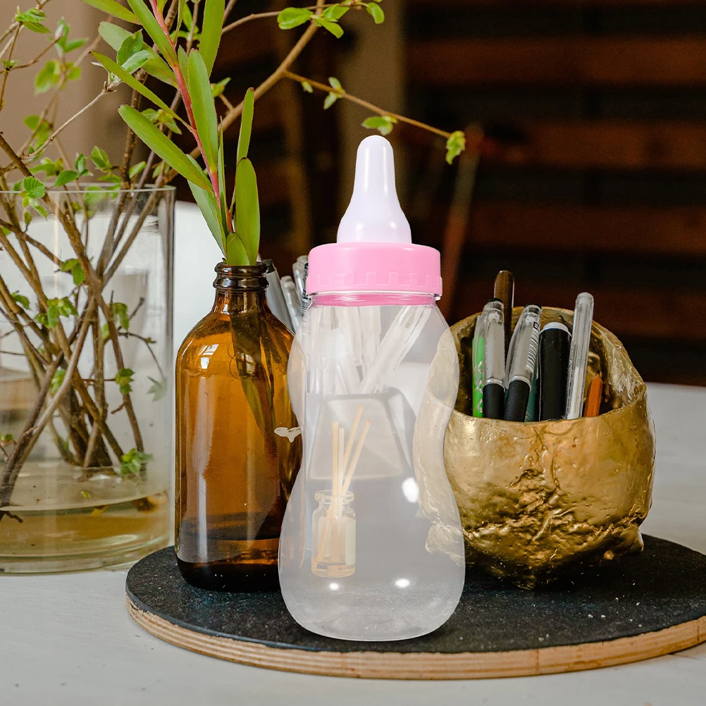 

2Pcs Transparent Piggy Bank Milk Bottle Coin Storage Jars with Lids Candy Holders for Baby Shower Weddings Storing Dry Food