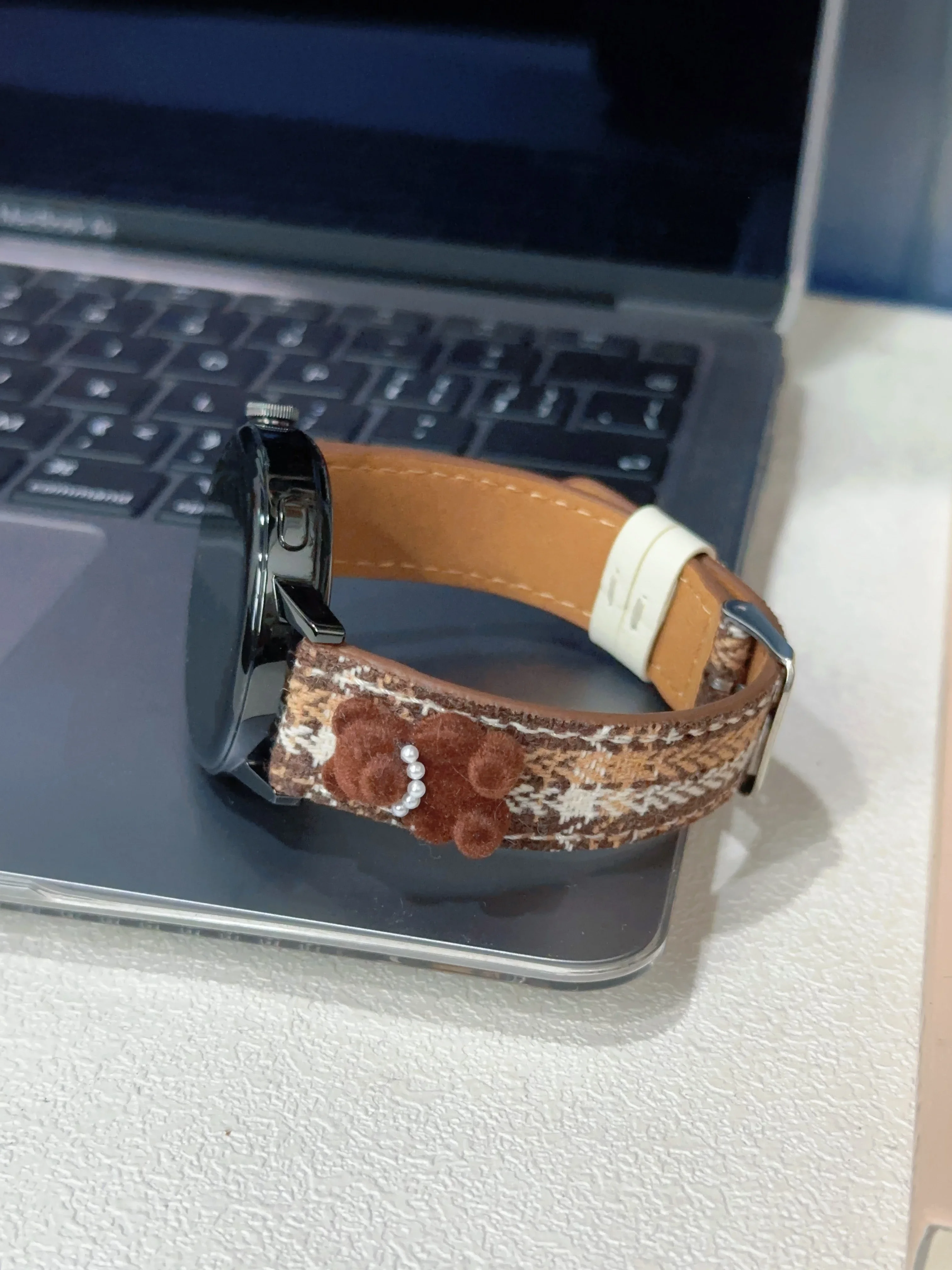 Advanced 20mm leather loop band Correa For Samsung Galaxy Watch 7 FE 5 Pro 4 6 classic 44mm 40mm Cute Strap