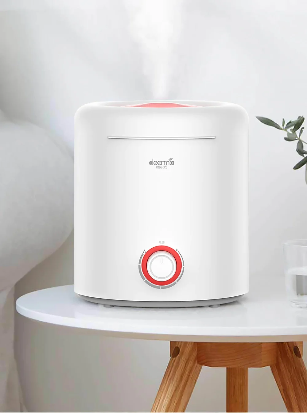 Deerma-humidificador de blanco nuevo DEM-F300, capacidad de 2,5l, fácil de agregar agua, protección contra fallos de potencia automática y falta de agua