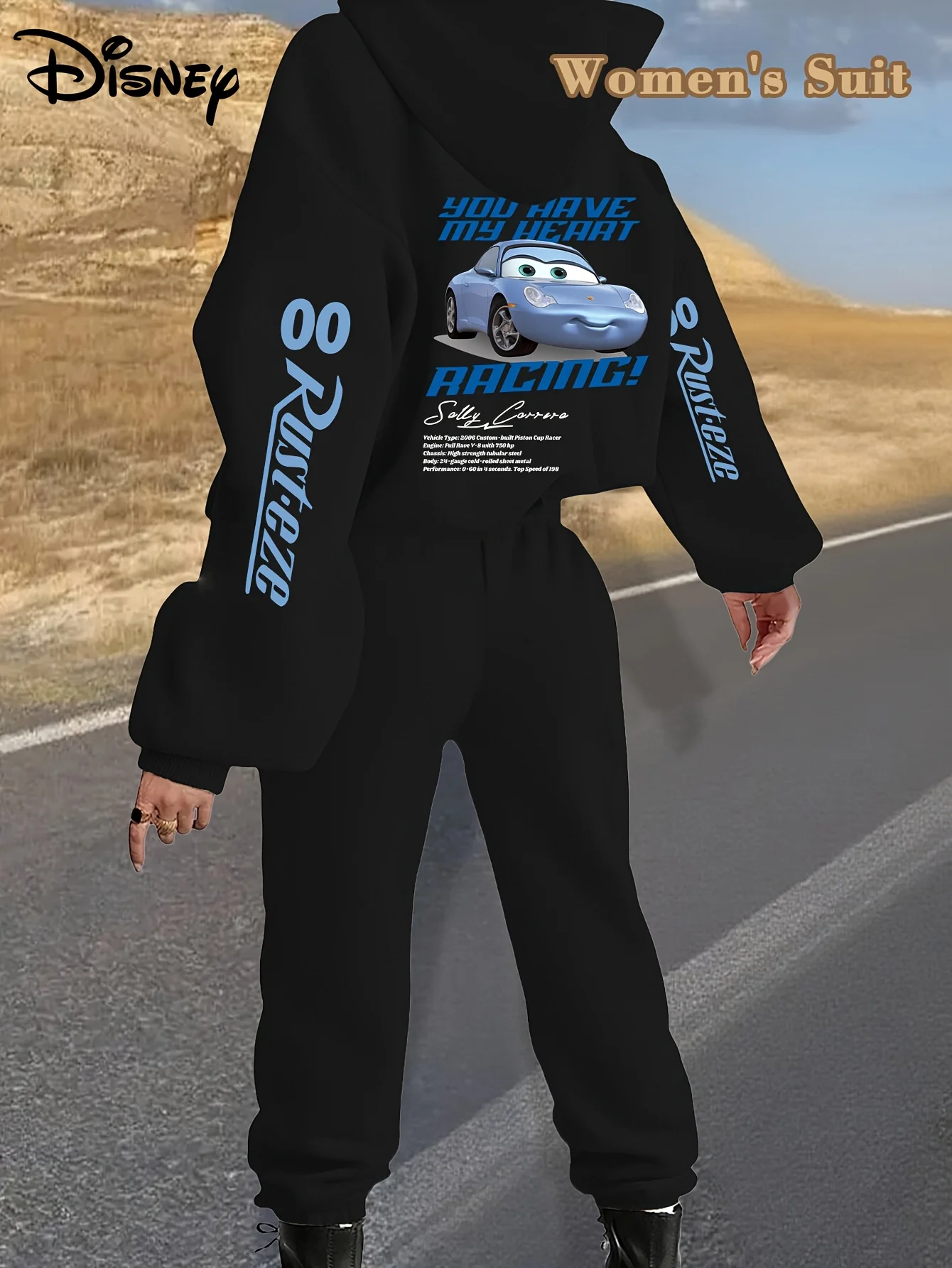 Nuova collezione Disney Cars Set con cappuccio autunno/inverno dolce e fresco Taglie forti Donna adulta Uomo Moda sportiva da strada